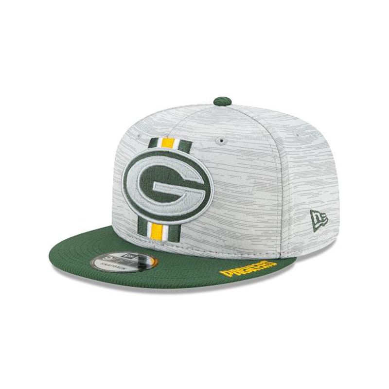 NFL Green Bay Packers Official Training 9Fifty Snapback (MJO3711) - Green New Era Caps